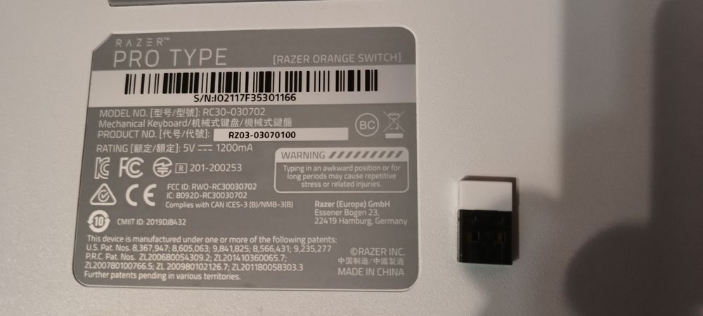 Tastatura RAZER Pro Type Defectă
