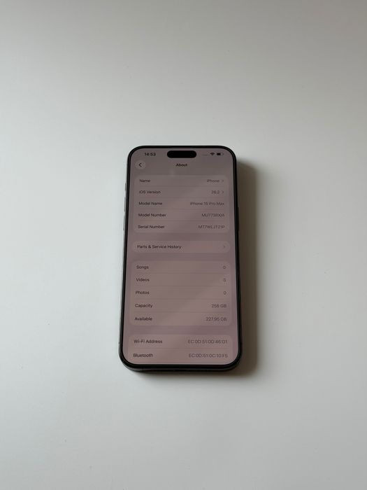 iPhone 15 Pro Max 256 Gb Black Titanium 100% Батерия