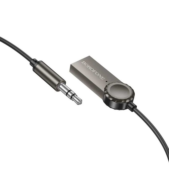 Cablu Audio Adaptor Bluetooth 5.0 Jack 3.5mm Borofone Metal Gray