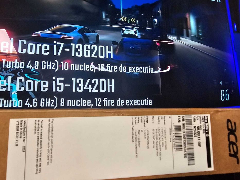 Laptop sigilat Acer Nitro v15 Procesor Intel Core I9 13900h, 1Tera ssd