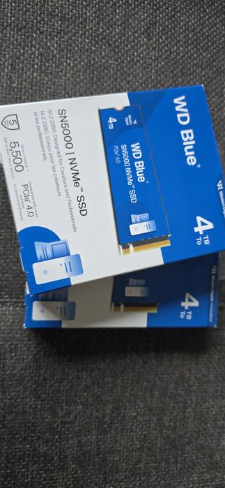 SSD WD Blue SN5000 4TB PCI Express 4.0 x4 M.2 2280 M2 Nou