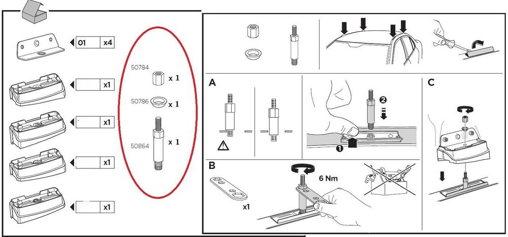 Thule основи, фиксиращ кит, фикспоинт, Т- болт, велобагажник