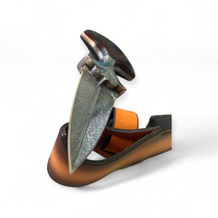 Кама от дамаскова стомана с кожена кания и сандалово дърво Tai Tai