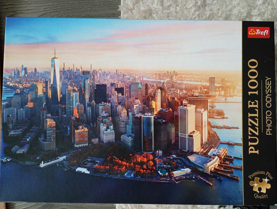 Пъзел на Санторини, нощен Париж и Манхатън  1000 части