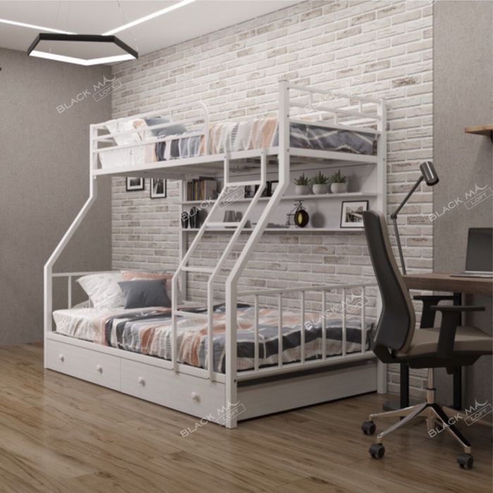 Двухъярусная Металл Кровать KOSMOS PRO | Loft krovat, metal kravat