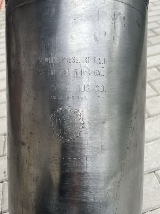 Recipient de pulberizare USA 130 psi 17 litri inox