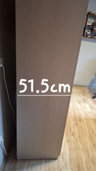 Set Mobila Albastra cu Crem de Lemn cu Birou si Noptiera