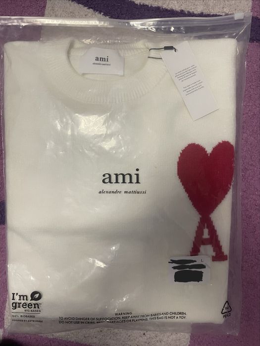 Pulover Ami Paris Nou, Cu Etichetă