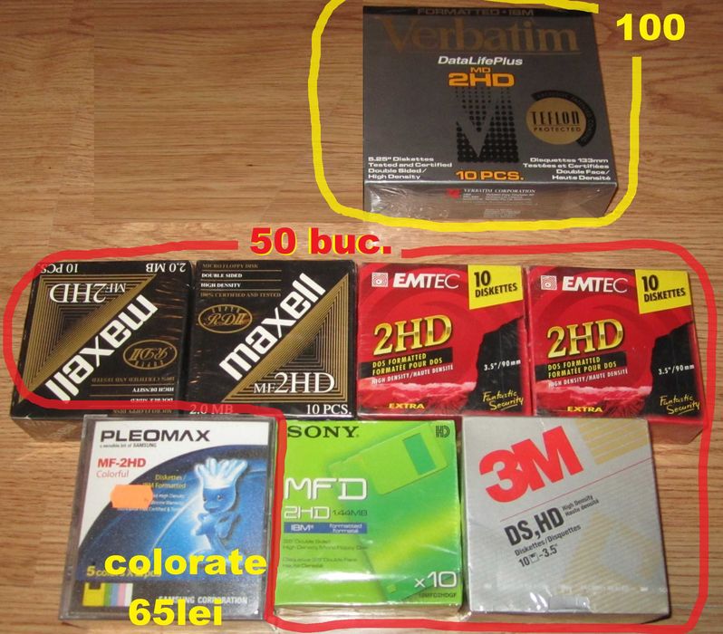 Dischete Floppy disk Emtec Verbatim Sigilate si Unitate Floppy USB