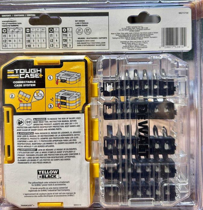 Набор бит и отверток DEWALT DW2166, остнастка, 45шт