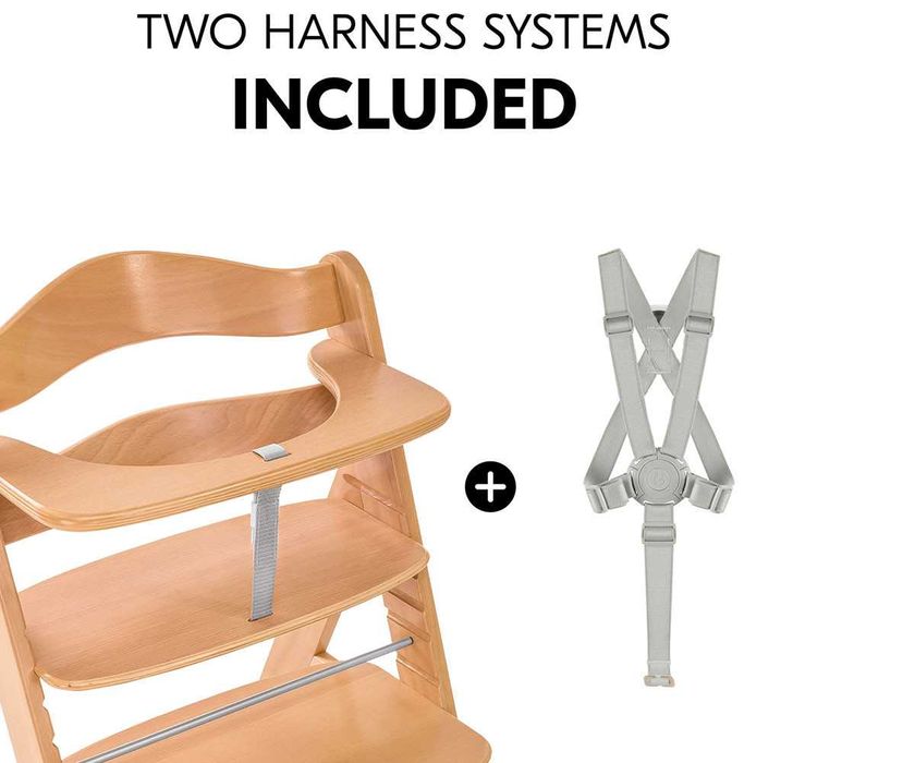 Детско дървено столче за хранене Hauck Alpha+, Natural