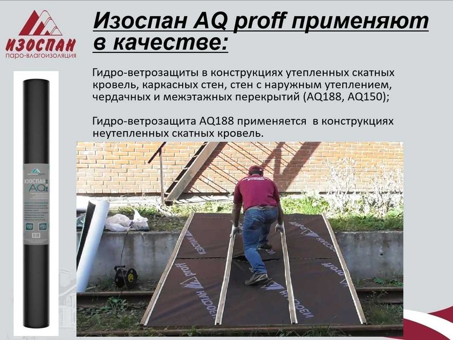 ИЗОСПАН А ИЗАСПАН Б гидро ветрозащита IZOSPAN Мембрана izaspan a