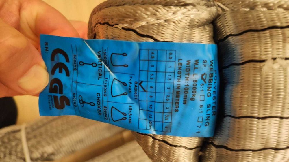 Стропы текстильные, стяжка