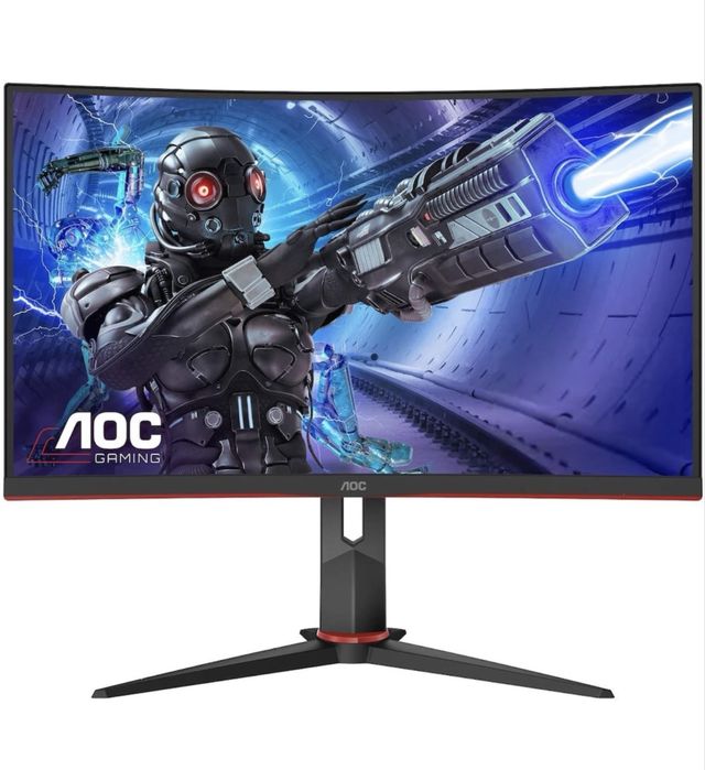 Monitor Gaming Curbat WLED VA AOC 31.5", Full HD (1920x1080), 240Hz, 0.5 ms, AMD, 2x HDMI, DisplayPort, Jack, FrameLess, VESA, negru