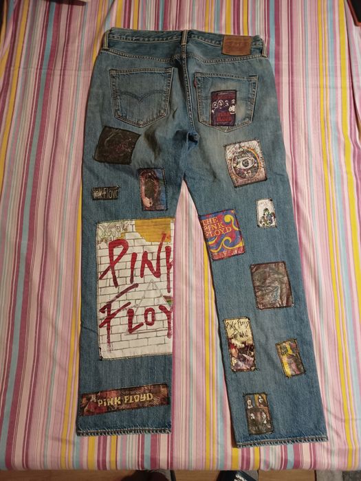 Blugi retro Levi's Strauss Pink Floyd Edition/ autentici
