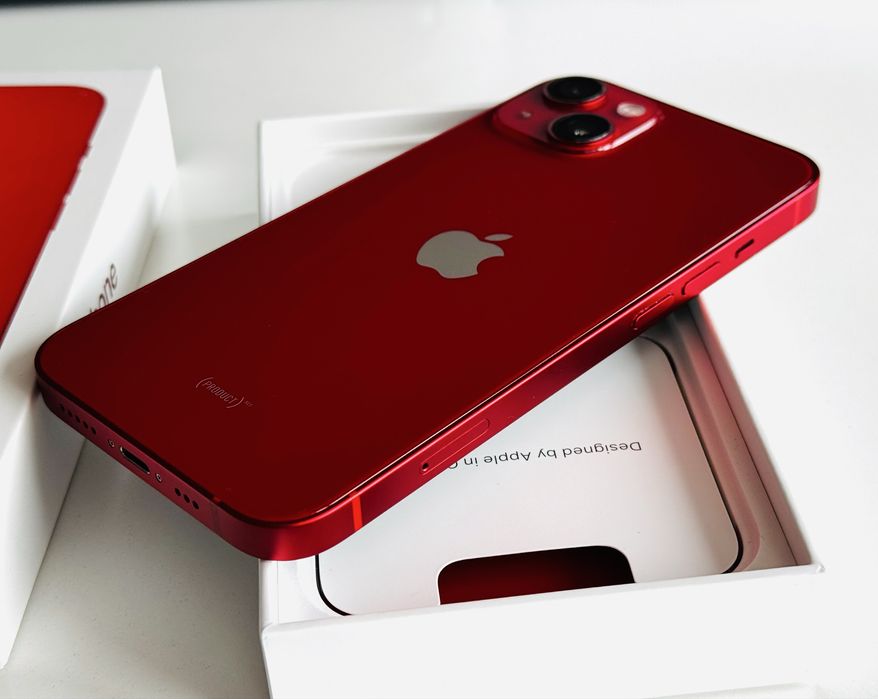 НОВ! Iphone 13 128GB Red 100% Батерия! Гаранция 6 месеца