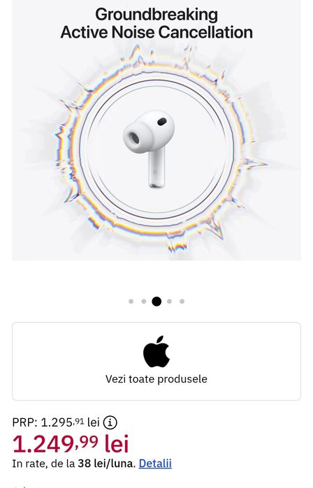 Buna ziua vând airpods pro 3  originale folosite livrare personala in Brăila