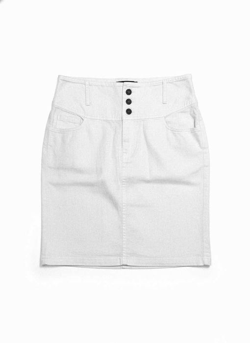 Юбка белая стрейч-коттон