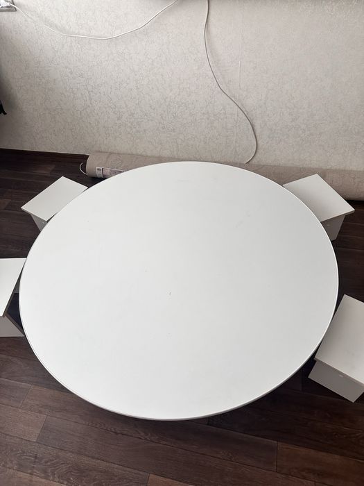 Круглый казахский стол + 4 стульчика