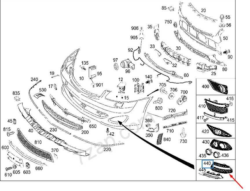 Декоративна решетка за дневна светлина Mercedes w221 09-13 facelift