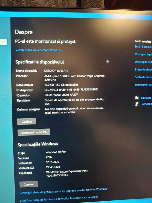 Pc Gaming Ryzen 5, RX 5700, 16gb, 512gb SSD(SCHIMB)
