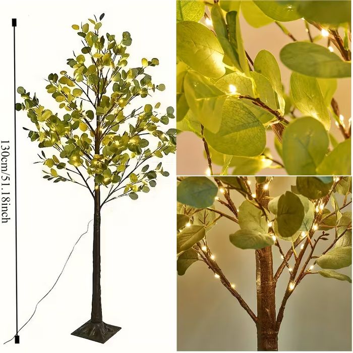 USB LED дърво изкуствено на батерии