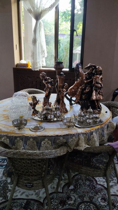 Статуетки, хрустал,мельхиор