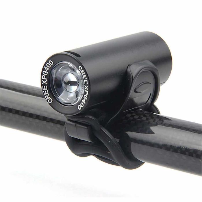 Предна LED светлина за велосипед RAYPAL – 350 lum, USB, Алуминий, 53g