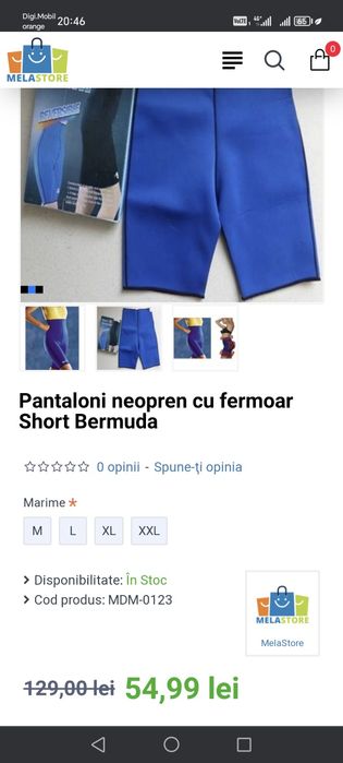 Pantaloni short Bermuda din neopren pt slăbit nou sigilat