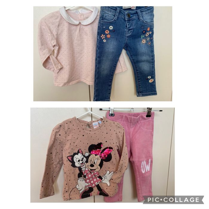 Лот дрехи за момиче 80 см 1 година