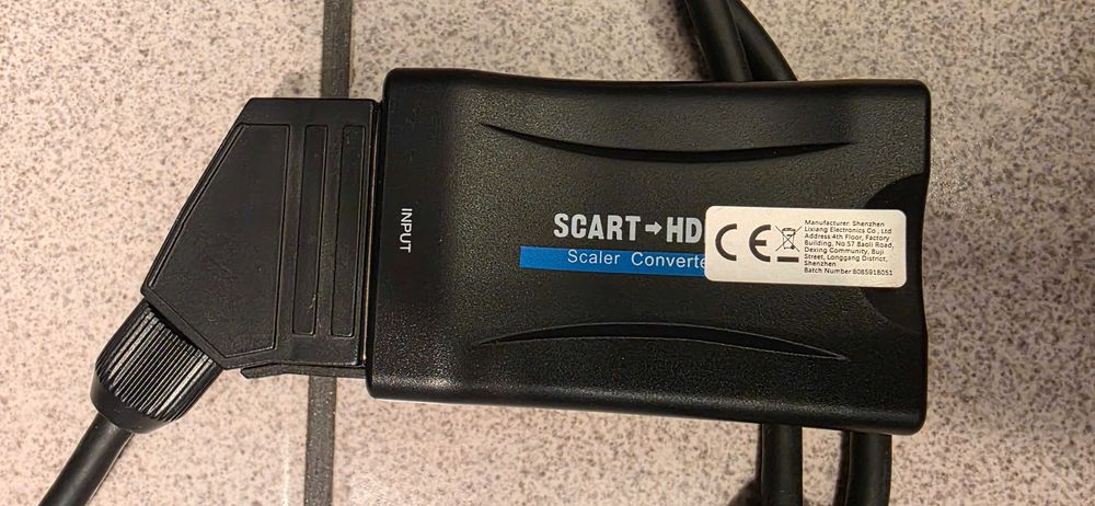 Scart към HDMI конвертор адаптер с SCART  кабел, превключваем Full HD 720P/1080P видео