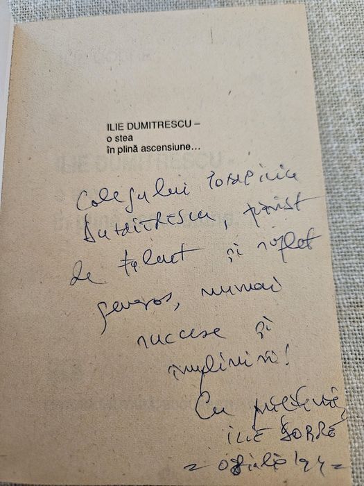 Ilie Dumitrescu-o stea in plina ascensiune-Ilie Dobre