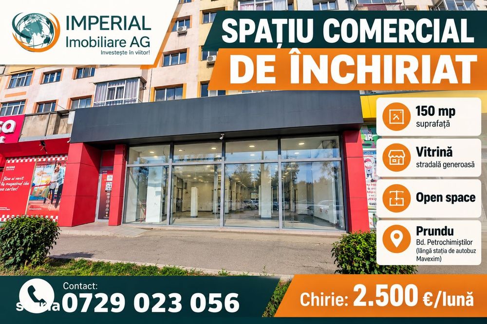 Spațiu comercial de închiriat  Bd. Petrochimiștilor–vitrină stradală