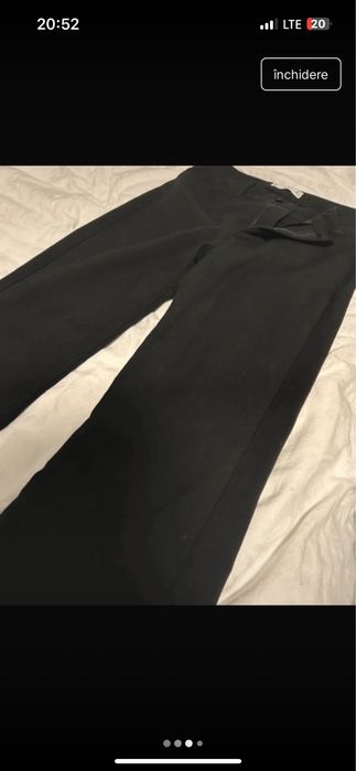 pantaloni evazati de material Mango, eleganti