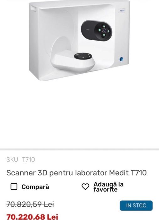 Scanner Dentar Medit T710 - NOU, Doar desigilat