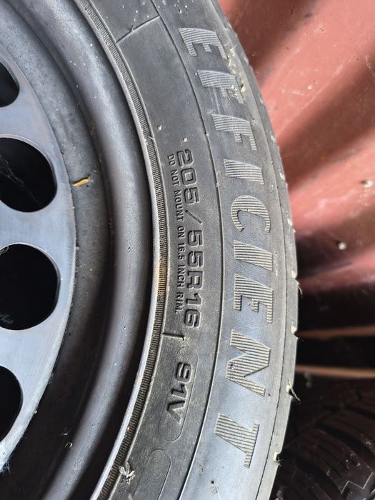 Jante 16 Vw Audi Skoda Seat  cu anvelope de vara 205 55R16 -91V GoodYear