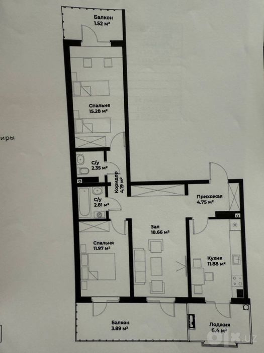 Продажа Квартиры, Новостройка, ЖК Ассалом Жомий Golden House 3/2/12