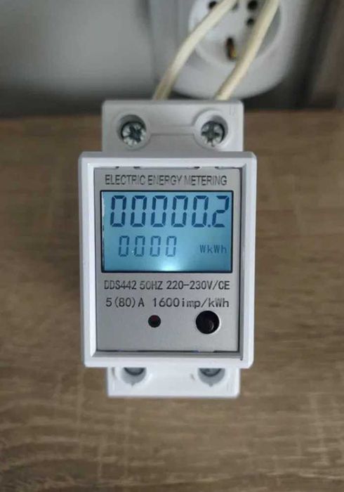 Монофазен електромер за DIN шина | Мултидисплей, 80A, 36мм