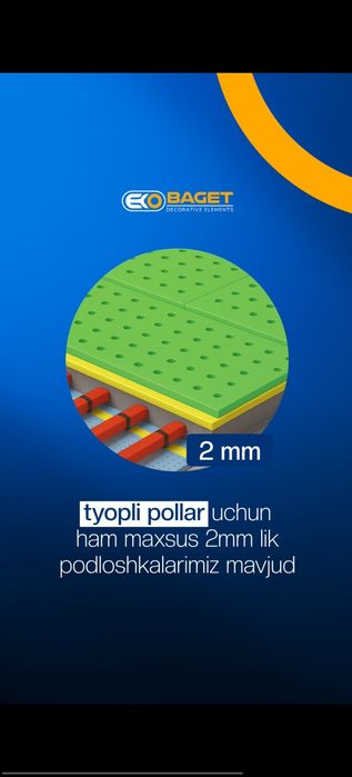 Podloshka padloshka tarket uchun penoplex