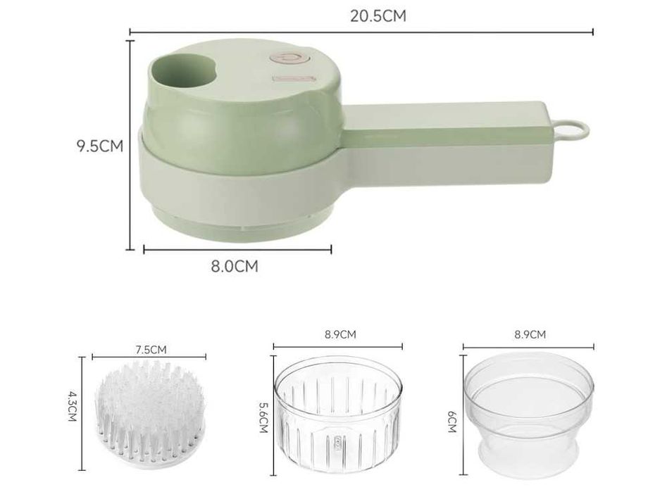 Электрическая овощерезка 4в1, мини-беспроводной кухонный комбайн bl33
