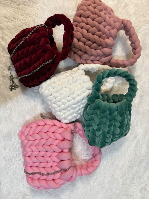 Ръчно плетени чантички Marshmallow