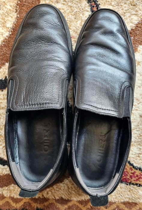 Pantofi OTTER bărbați din piele naturală, mărimea 44, negri, ca noi