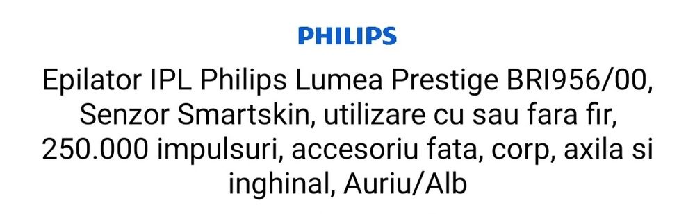 Epilator IPL Philips Lumea