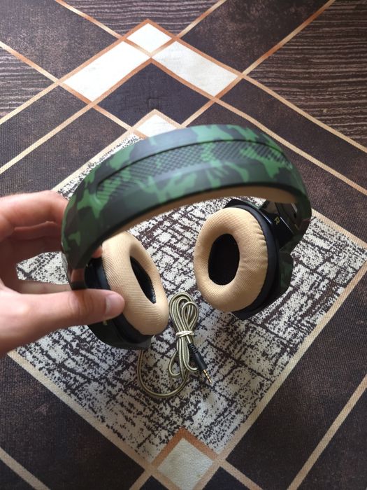 Casti gaming Trust GXT 322C, Green camouflage