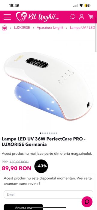 Lampa UV/LED noua
