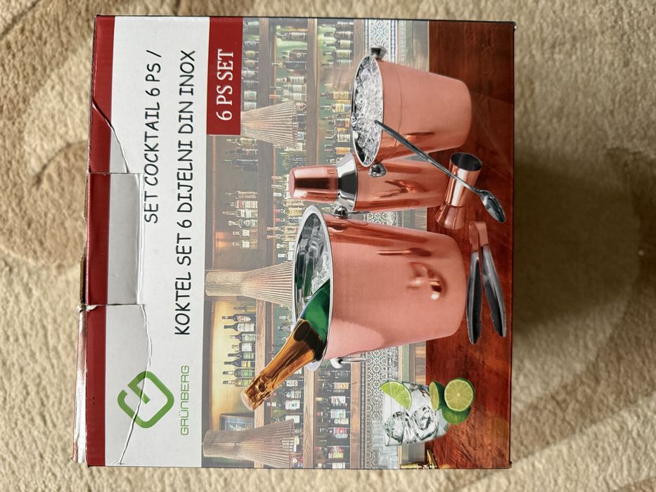 Set pentru cocktail, din inox, 6 piese, Grunberg GR2433