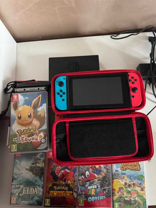 Nintendo Switch 1 Blue&Red + Jocuri