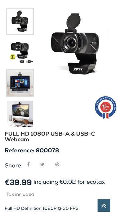 Vand camera web Port full hd