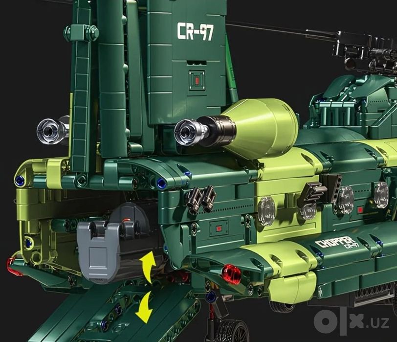 Конструктор лего военный вертолет геликоптер CR-97
