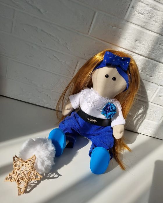 Текстильная кукла Кнопа